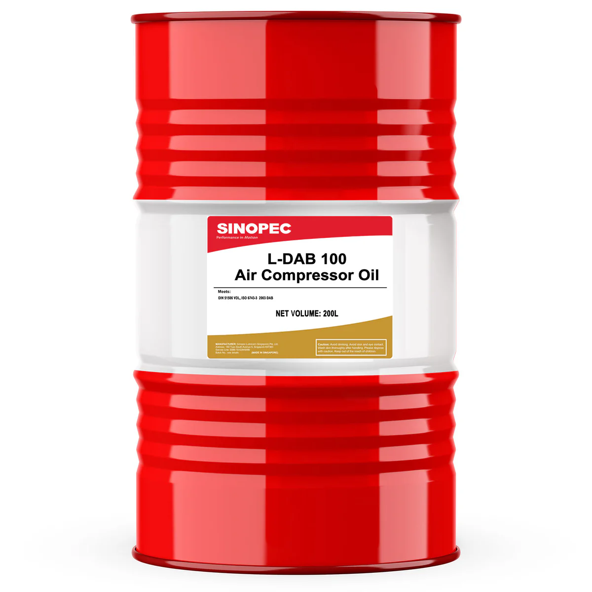 SINOPEC L-DAB 100 Air Compressor Oil 200L