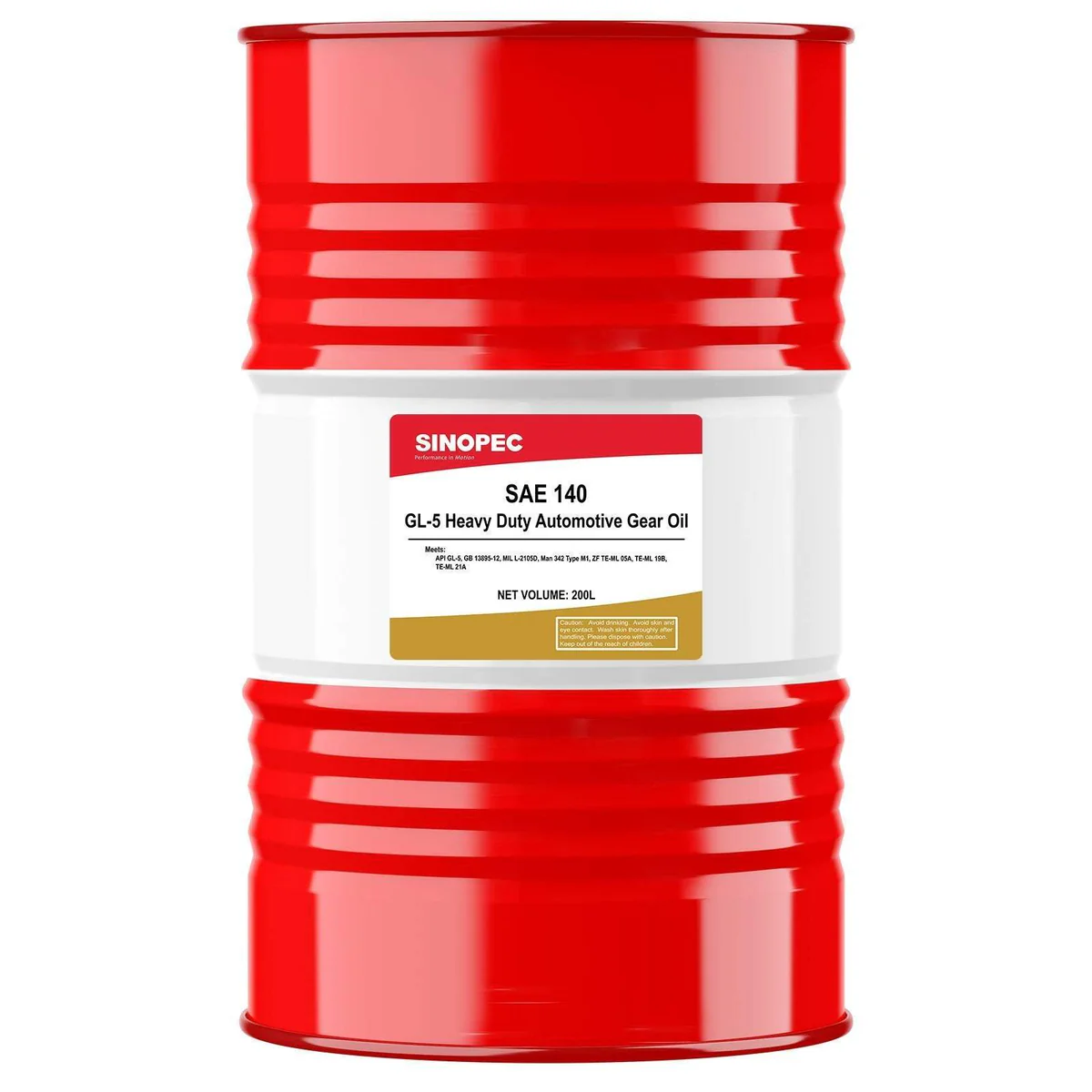 SINOPEC GL-5 140 AUTOMOTIVE GEAR OIL 200L